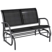 Dondolo da Giardino 2 Posti ¨C Xylo ¨C Metal Texteline 120x70x85cm Grigio