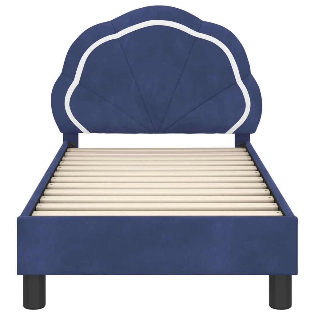 Letto singolo | Letto per adulti | Struttura letto per bambini con testata Blu Polizia 70 x 140 cm