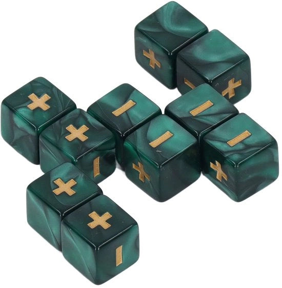 Set di Dadi a Doppia Faccia 20 Pezzi - Matite di Dadi - Educazione Matematica - Feste - Diversi Colori - Qualità di Eccellenza