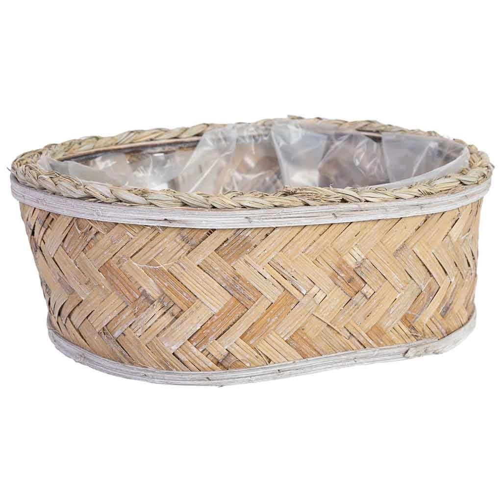 Cesto ovale marrone 33x25x12h cm