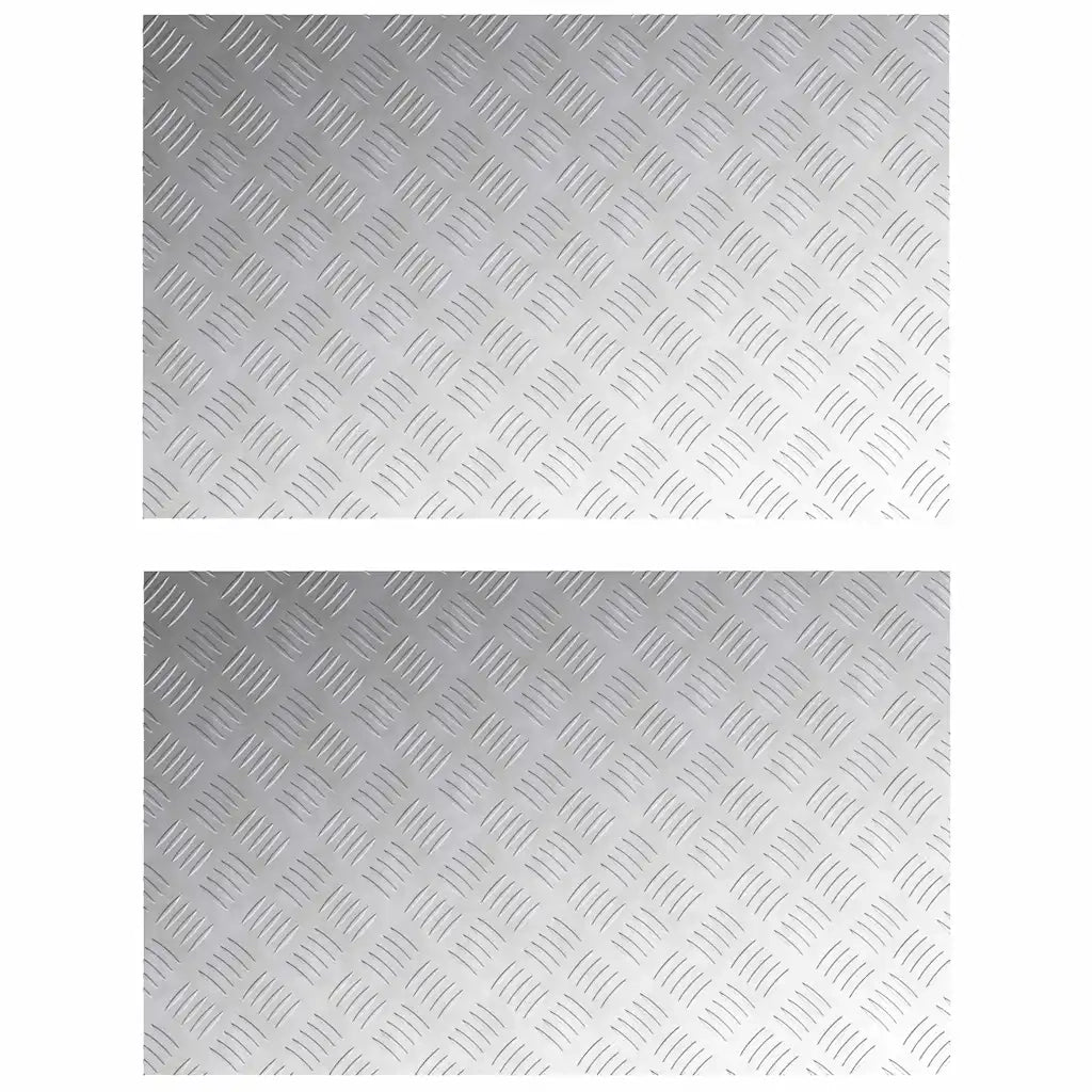 Gradini per Scale 2 pz | Tappetini per scale autoadesivi Argento 80 x 50 cm Alluminio