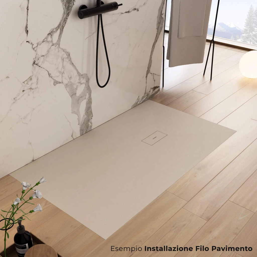 Piatto Doccia in Pietra 80x100 cm Bonussi Manila Crema