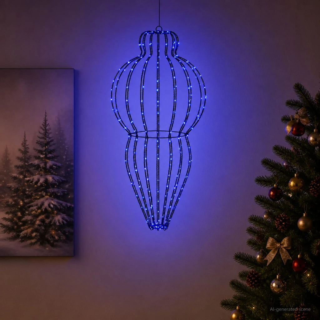 Luce a punta di Natale 320 LED Blu Diam. 40 x 75 cm 42049754