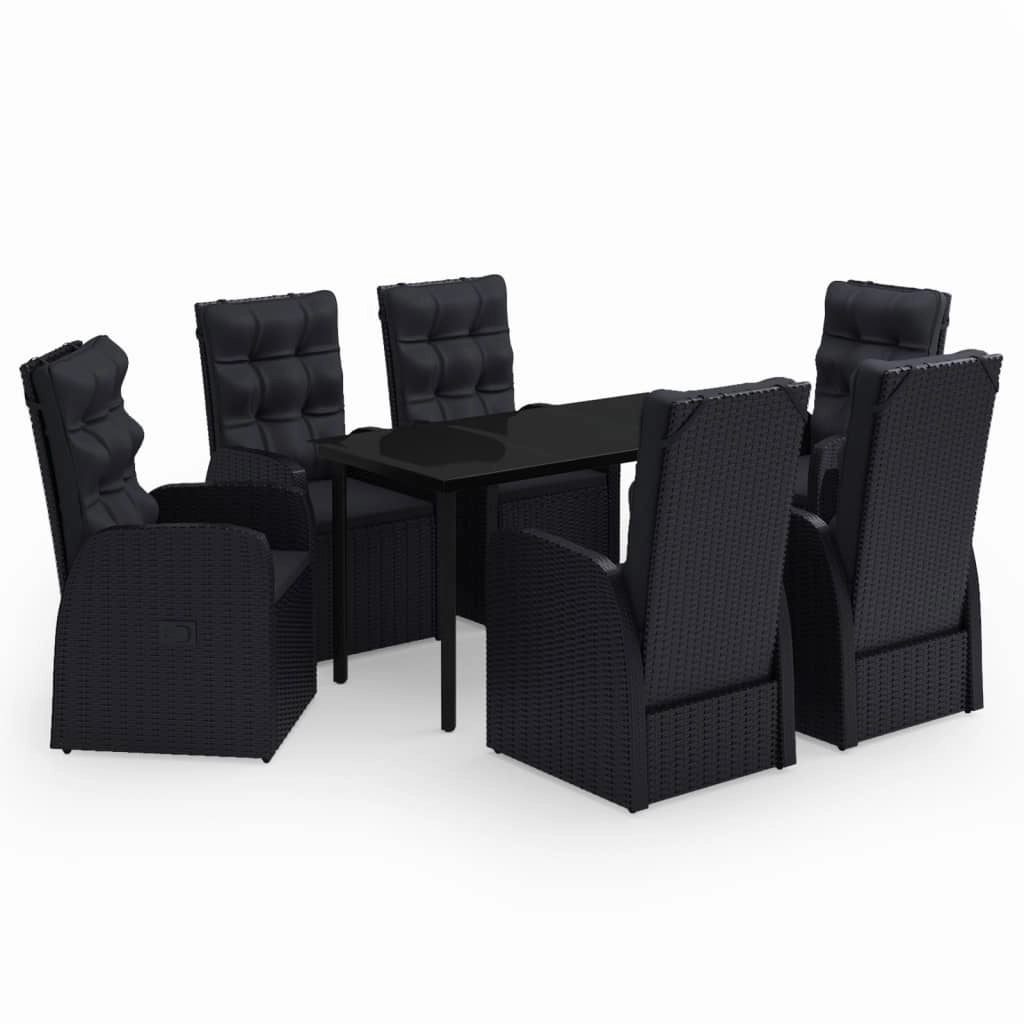 Set da pranzo da giardino nero da 7 pezzi con cuscini 02_0014613