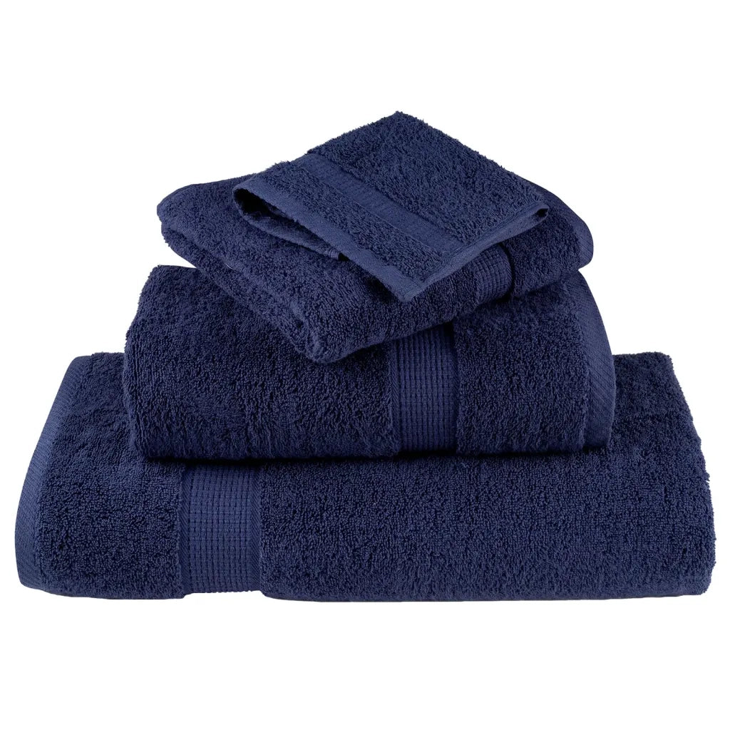 Asciugamani da doccia premium SOLUND 2 pezzi blu navy 70x140 cm 600 g/m² 137260