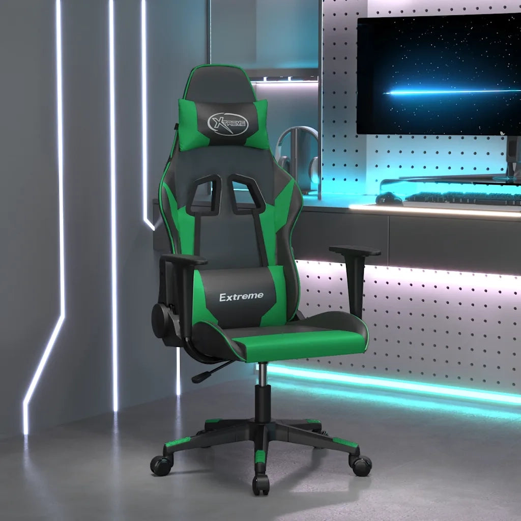 Sedia da Gaming | Sedia da e-sports Nera e Verde in Similpelle