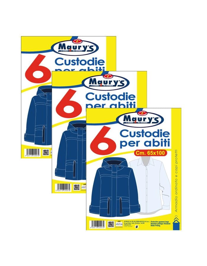 KIT SET 3 PZ MAURY'S CUSTODIE PER ABITI 100X65CM 6PZ