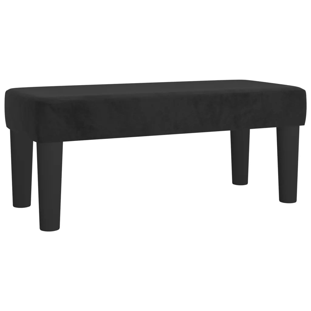 Giroletto a Molle con Materasso Nero 120x190 cm in Velluto 3270495
