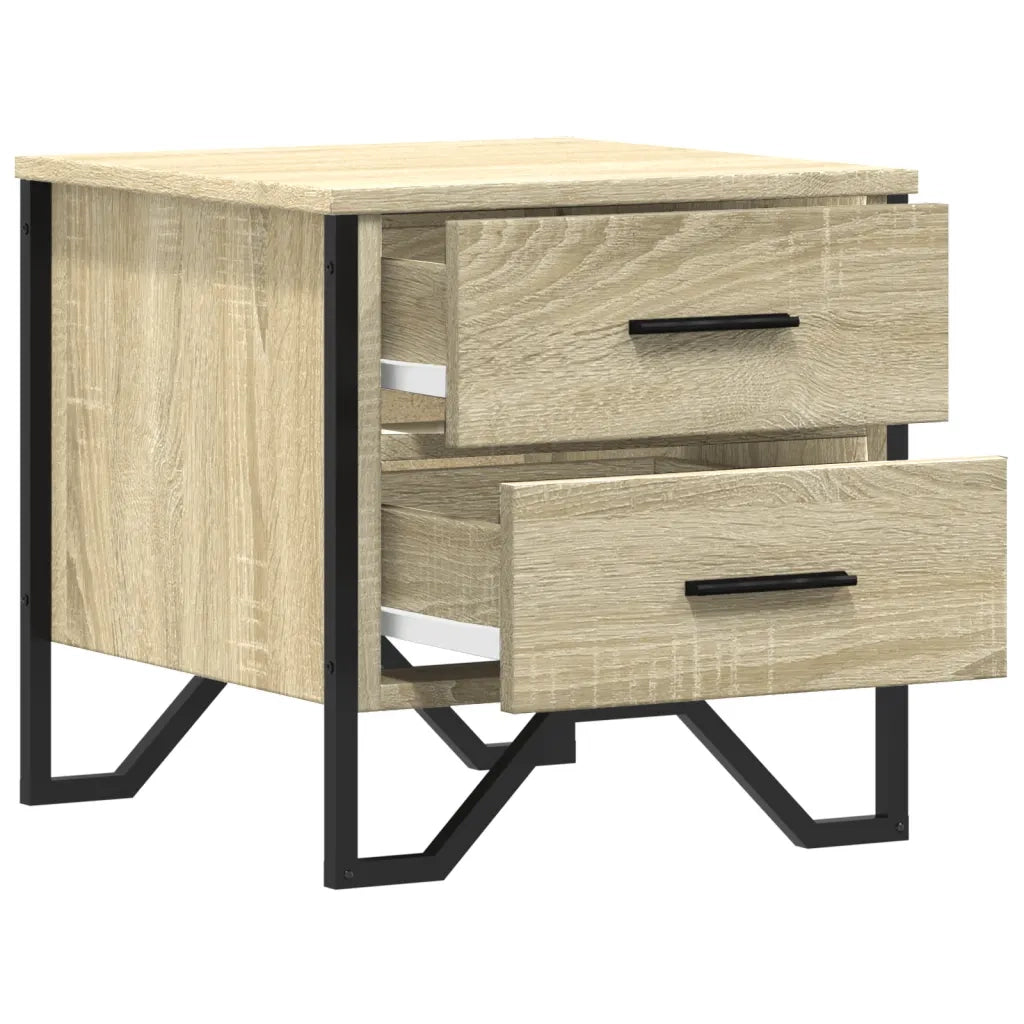 Comodini 2 pz-Set di 2 Tavolino da notte Rovere Sonoma 40x41x40 cm in Legno Multistrato