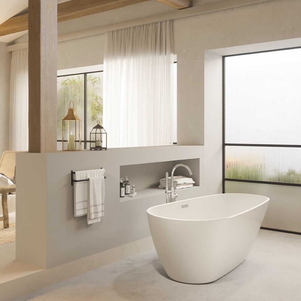 Vasca da bagno freestanding 170cm in acrilico bianco lucido | Era