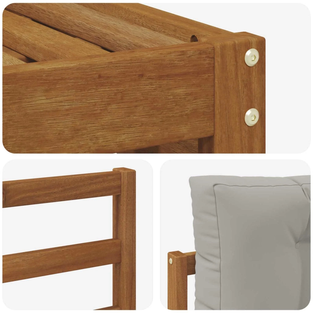 Set di divani da esterno 8 pcs Grigio Naturale e Chiaro 3373921