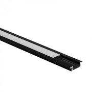 Profilo LED incasso P02 nero diffusore opale 2m Ecolight
