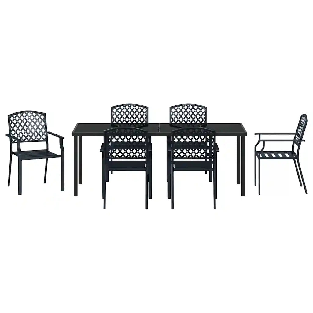 Set da Pranzo per Giardino 7 pcs Antracite 3379308