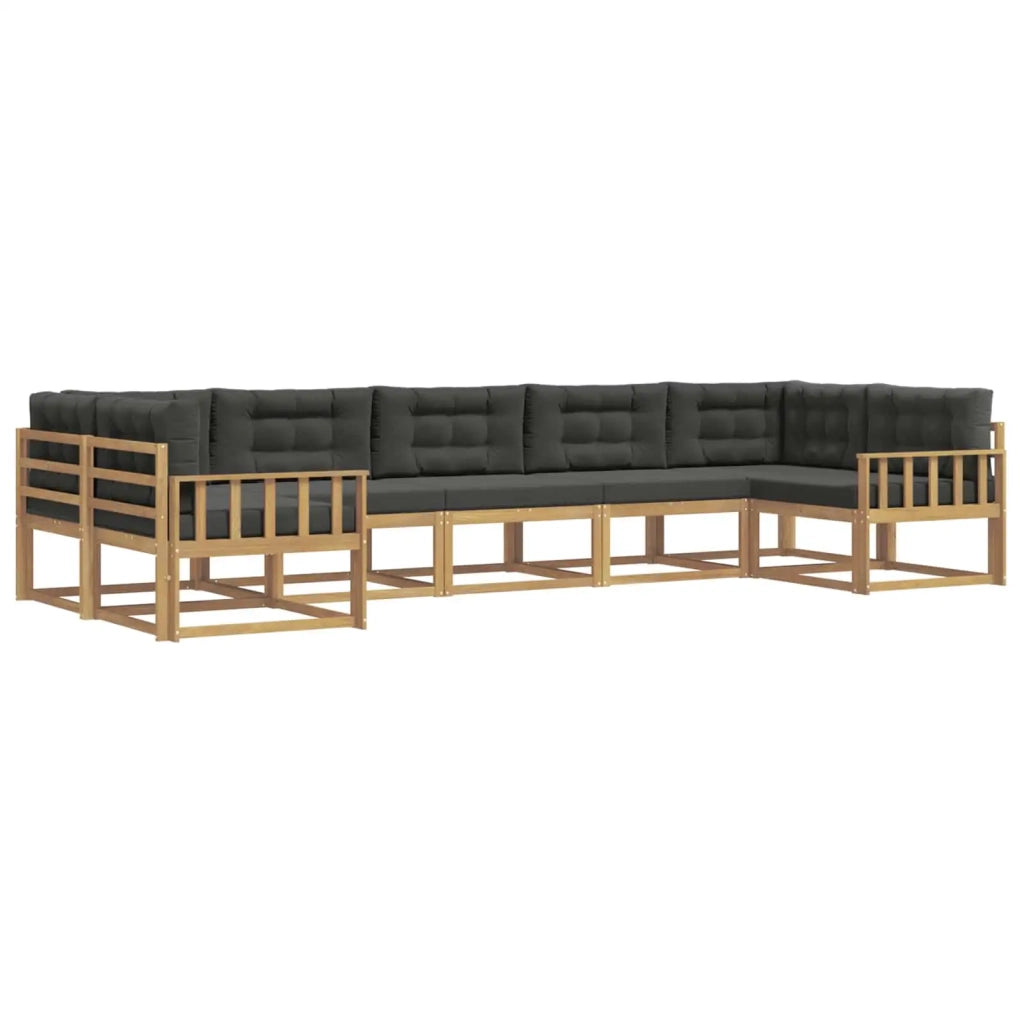 Set di divani da esterno 7 pz Bianco e Antracite 3386966