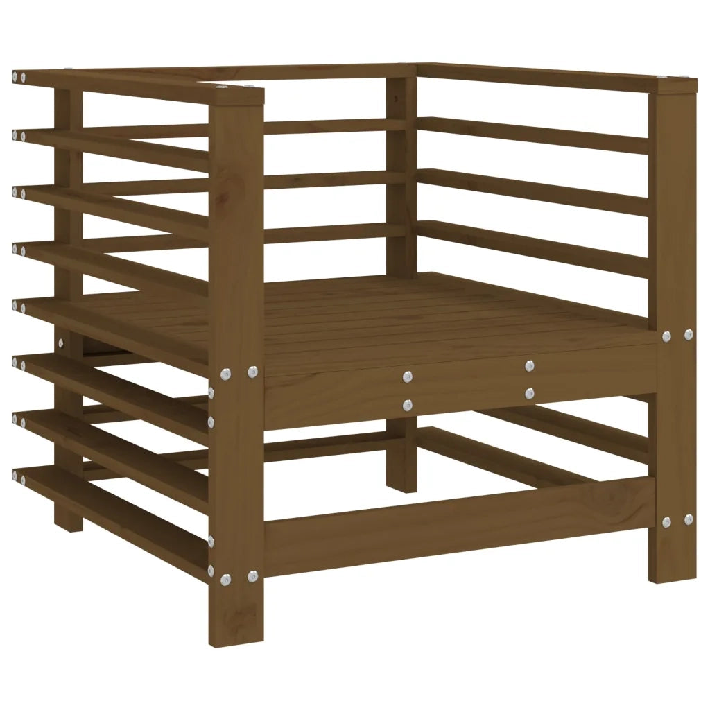 Sedie da Giardino con Cuscini 2pz Ambra Legno Massello di Pino