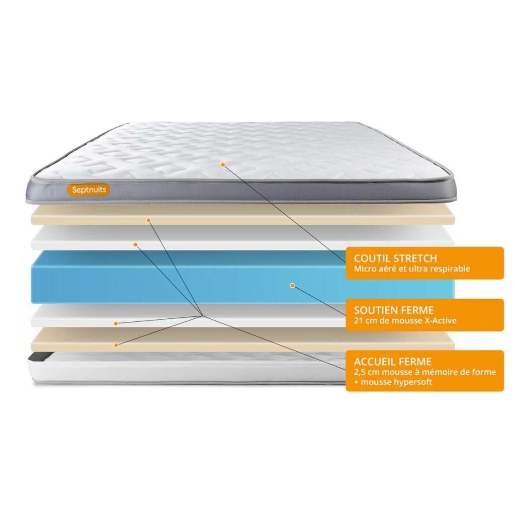 Materasso 160x200 cm Memory foam - Memo Zen