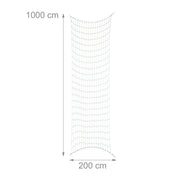 Tretzatore rete di supporto per piante rampicanti giardino 100 x 50 cm in nylon verde 13_0015629