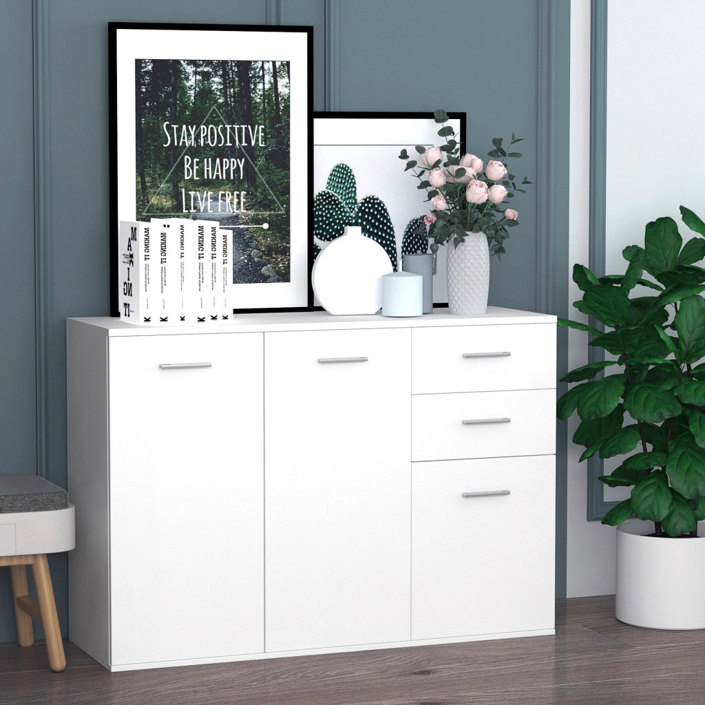 Credenza con Cassetti ¨C Xylo ¨C Bianco Legno 106x35x76 cm
