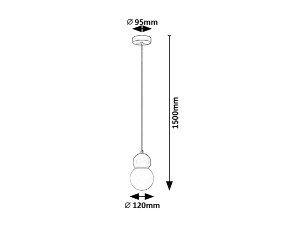 Lampada a sospensione minimal blu doppia sfera G9 Rabalux