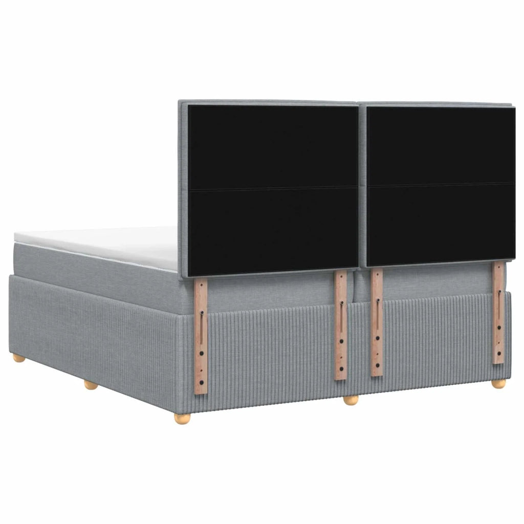 Letto box spring con materasso Grigio Chiaro 200 x 200 cm 3454480