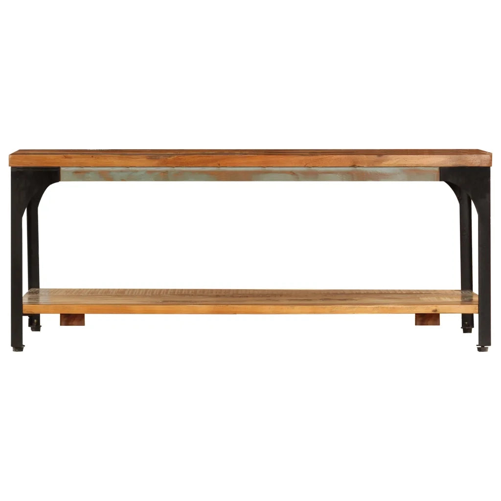 Tavolino da salotto | Tavolino da caff¨¨ | Tavolino da Soggiorno con Mensola 100x60x35 cm Massello di Recupero