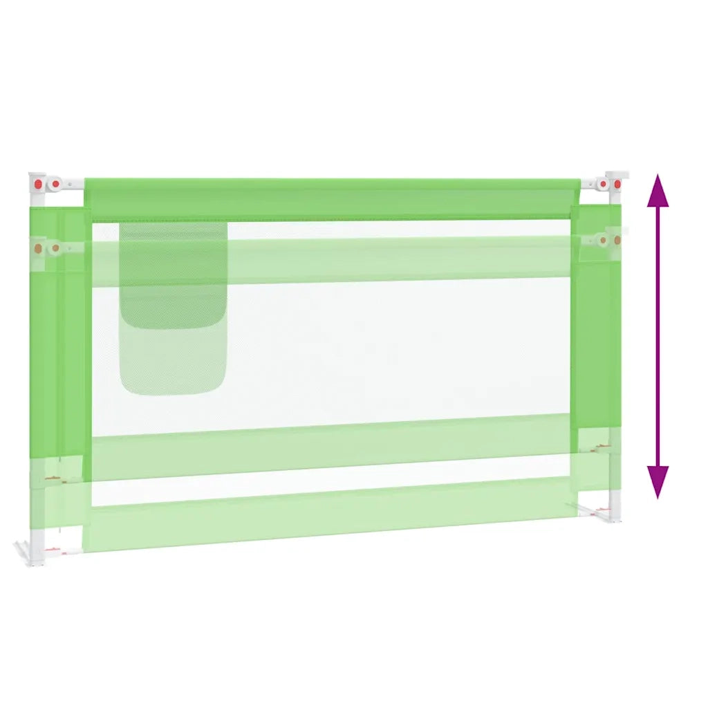 Sponda Letto di Sicurezza per Bambini Verde 140x25cm in Tessuto CFW4262837