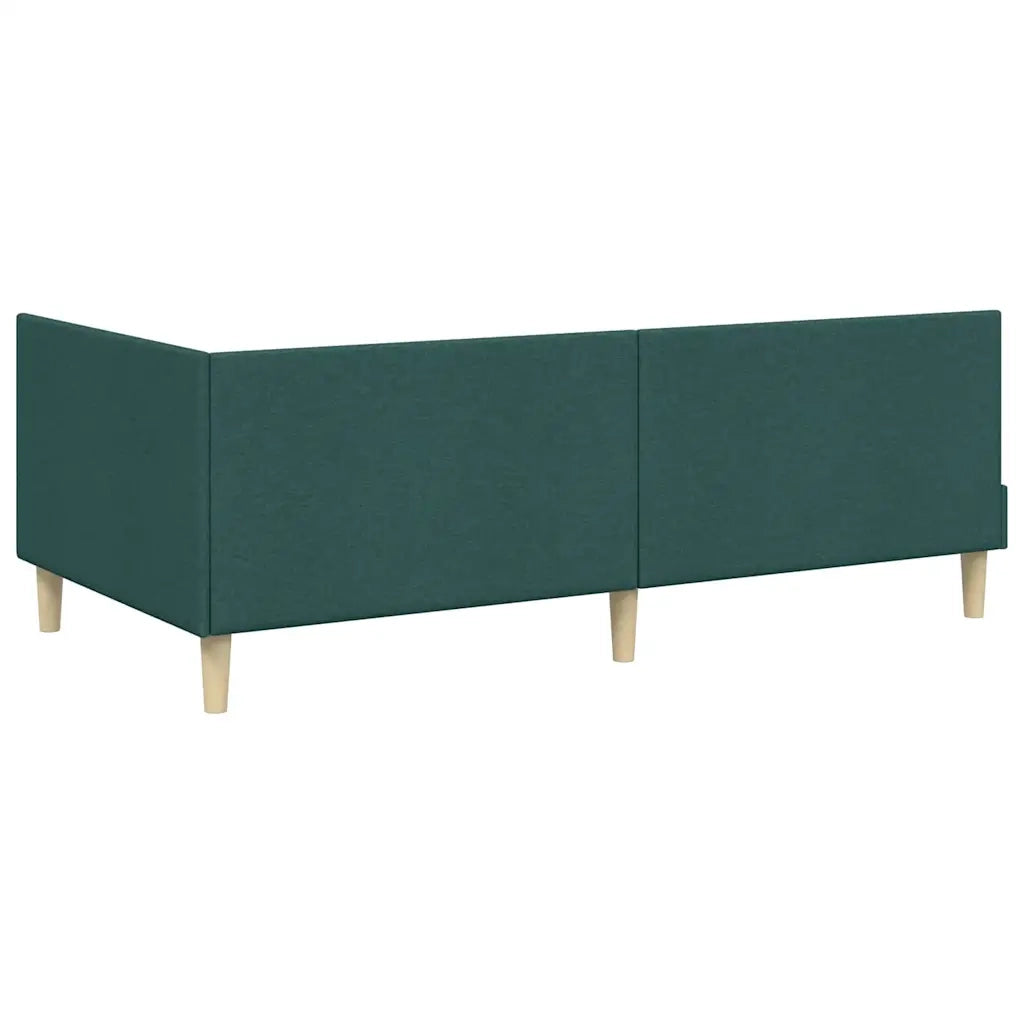 Cornice del letto ad angolo Verde Scuro 90 cm x 200 cm 42016193