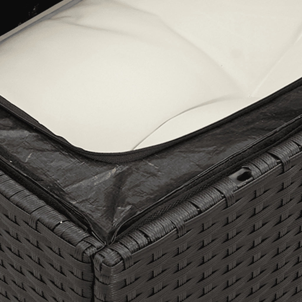 Set Divani da Giardino con Cuscini 7pz Nero Polyrattan 3258192