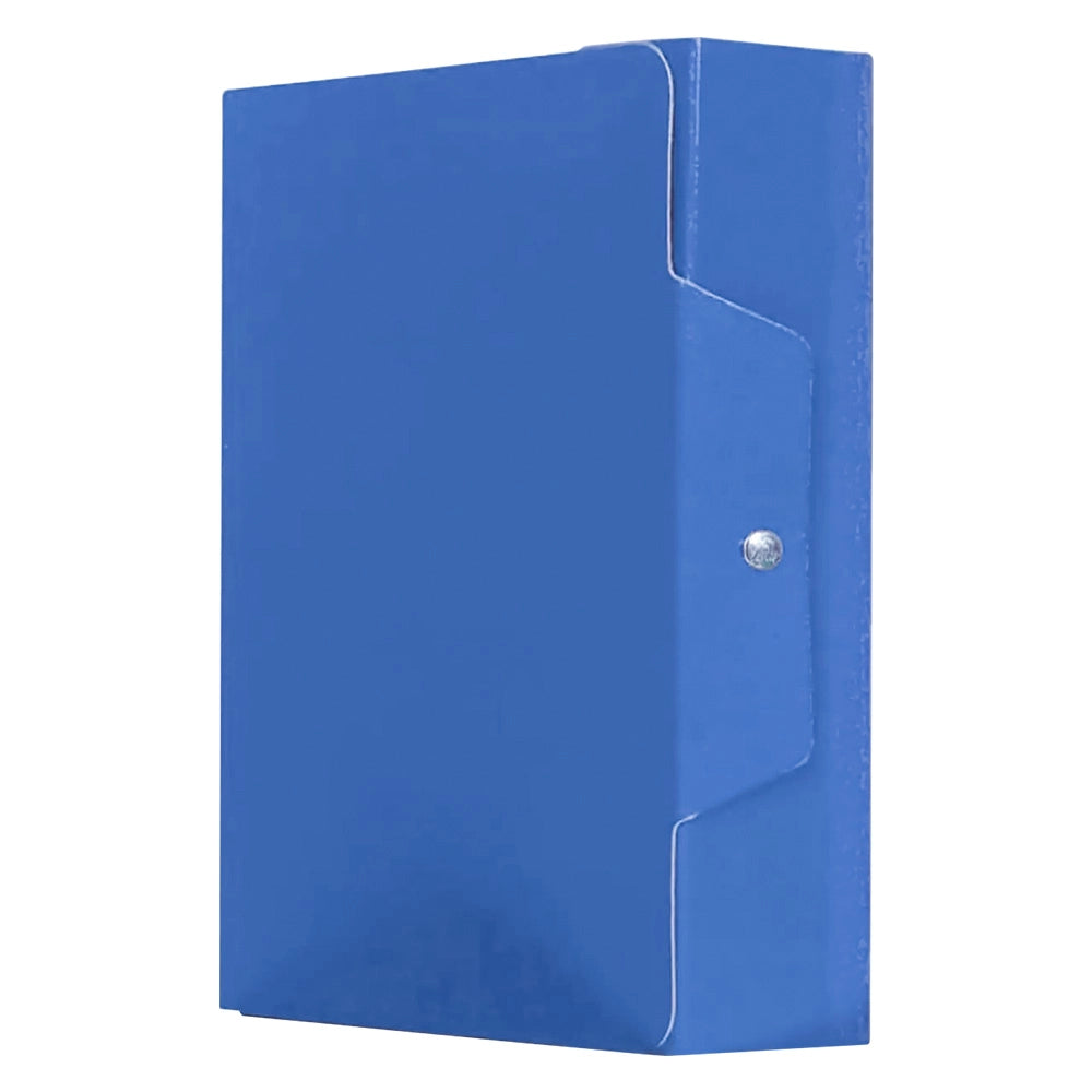 CARTELLA PORTAPROGETTI CON BOTTONE dorso 6 cm - blu- 5 pezzi - BricoGo