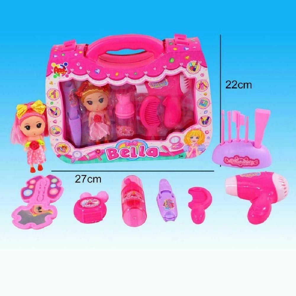 Trade Shop - Bella Bambolina Bambola Con Accessori Bellezza Giocattolo Gioco Bambina -