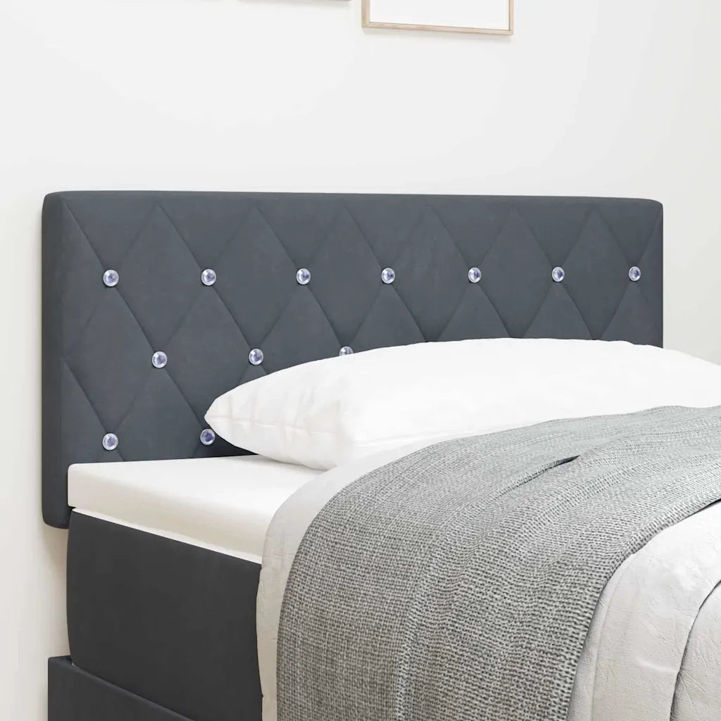 Testiera-Testata-Testiera Decorativa Grigio scuro 90 cm Pelle Sintetica 632528