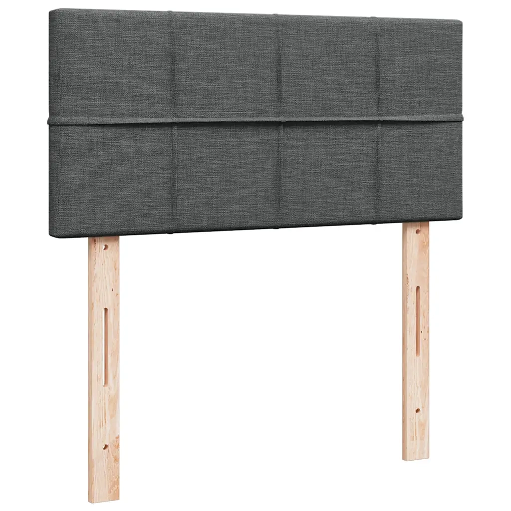 Giroletto a Molle con Materasso Grigio Scuro 90x190 cm Tessuto 3287312