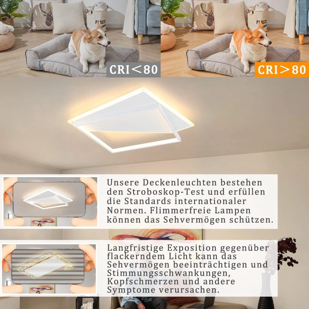 ZMH Lampada da soffitto LED Plaza dal design moderno
