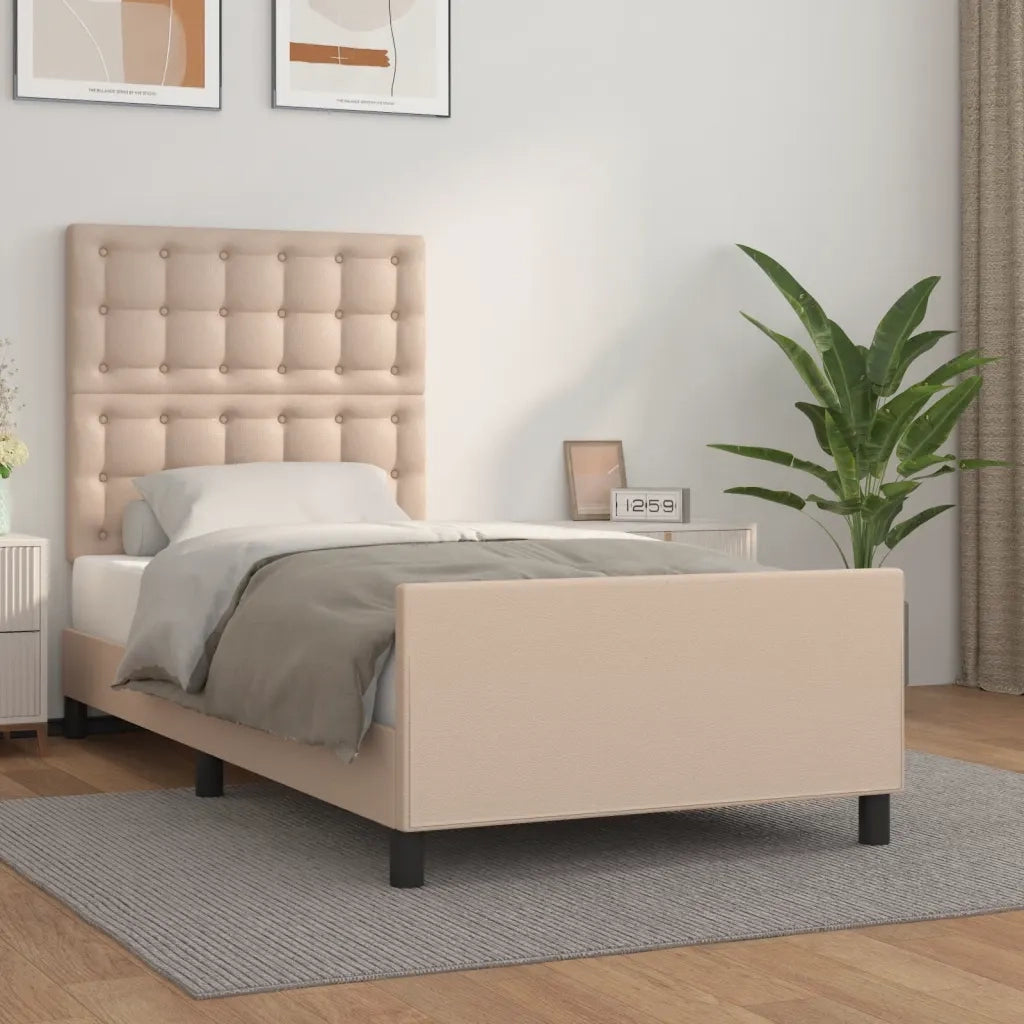 Giroletto con Testiera Cappuccino 80x200 cm in Similpelle 3125542
