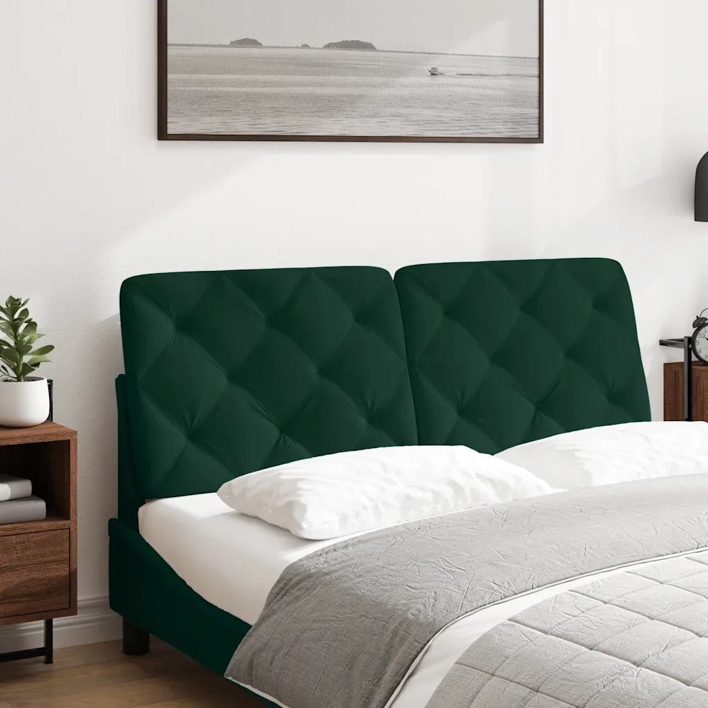 Cuscino Testiera Verde Scuro 120 cm in Velluto 374723
