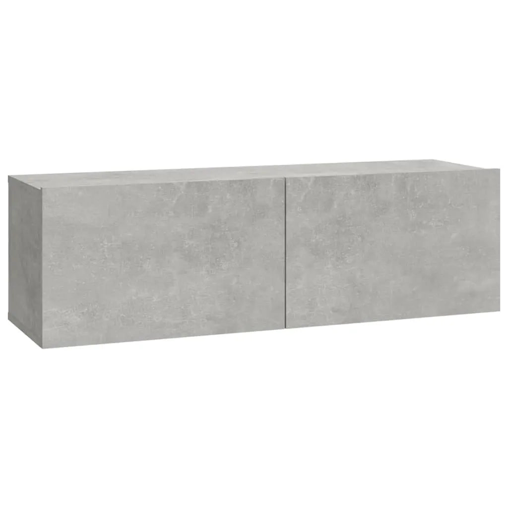 Set di Mobili Porta TV 7 pz-Set di 7 Credenza per TV Grigio Cemento in Legno Multistrato 235188
