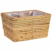 Cesto rettangolare in bambù 22x16x12h cm