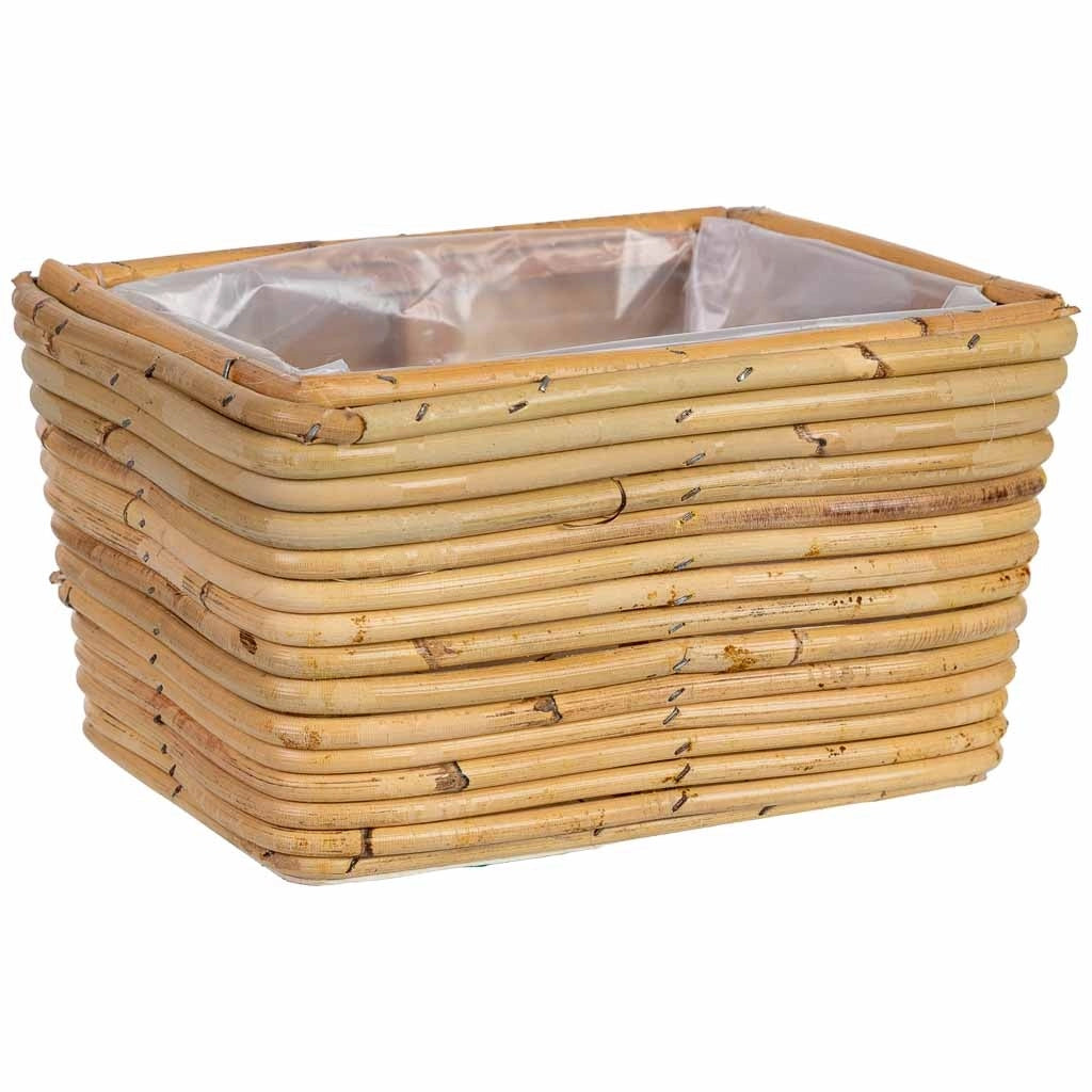 Cesto rettangolare in bambù 22x16x12h cm