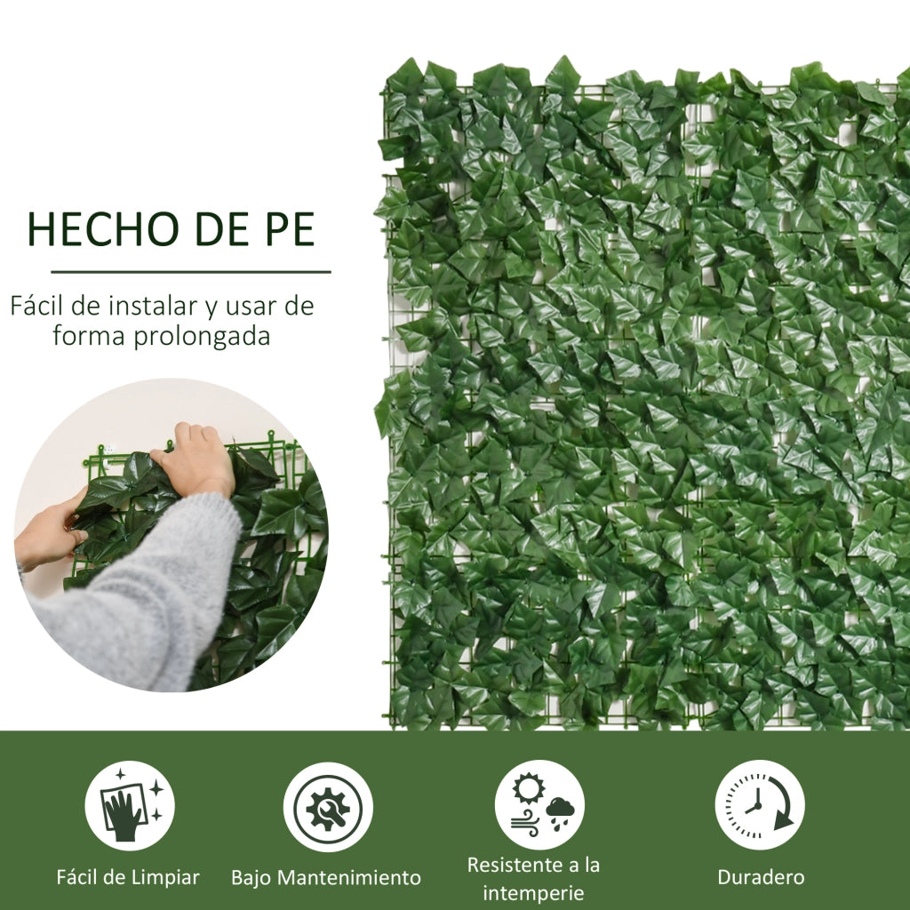 Siepe Artificiale Edera per Giardino ¨C Xylo ¨C Rotolo 3x1m Verde Esterno Balcone