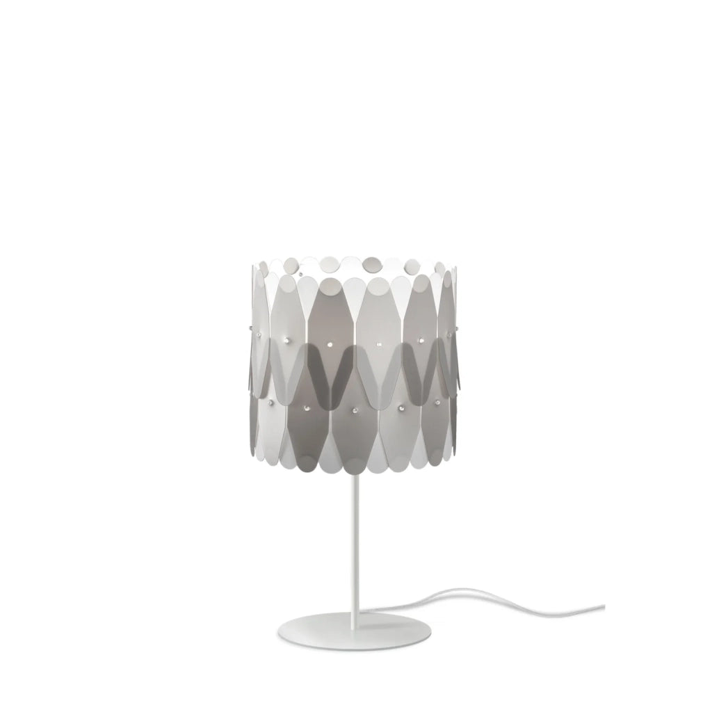 Lampada Da Scrivania Moderna Amanda Polilux ® Argento E Metallo 1 Luce E27