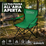 RMF PRO SET 2 SEDIE DA CAMPEGGIO VERDE