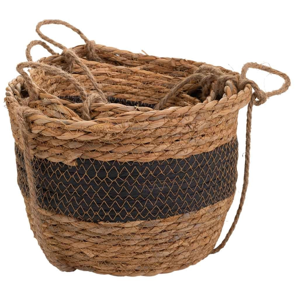 3 cestini sospesi marroni