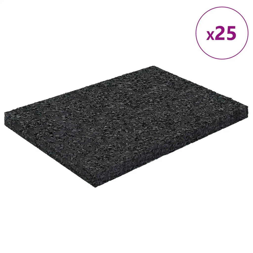 Pad per patio in granuli di gomma Nero 6 x 9 x 0,6 cm Gomma 42027226