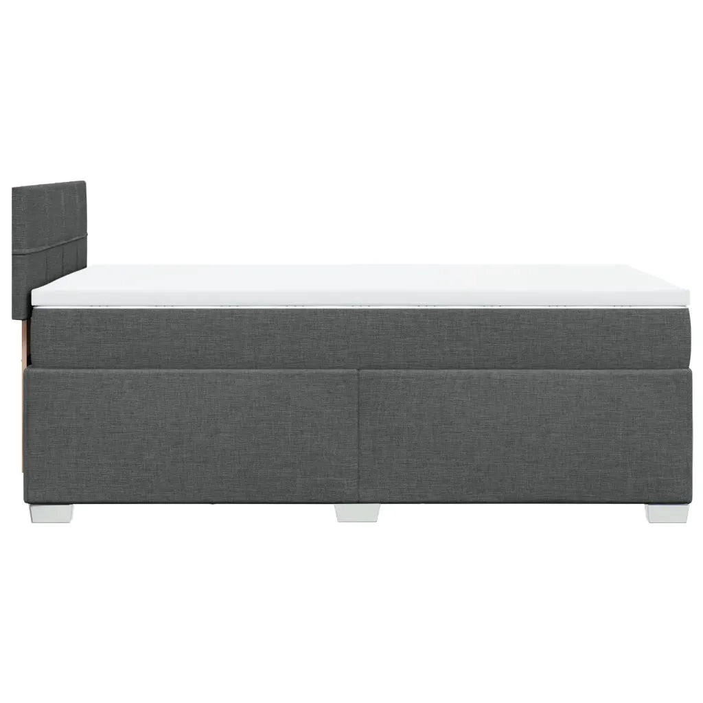 Giroletto a Molle con Materasso Grigio Scuro 90x200 cm Tessuto 3285772