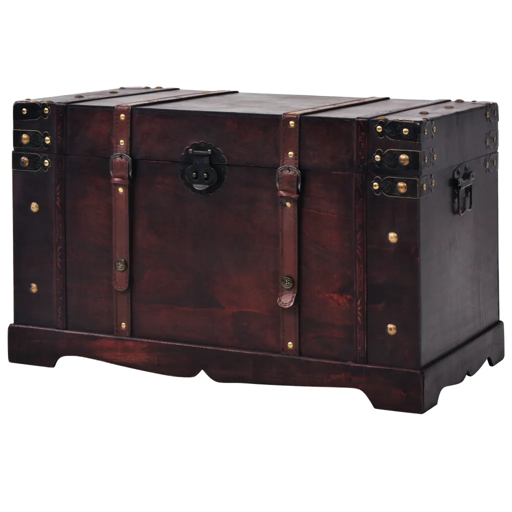 Baule del Tesoro Vintage in Legno 66x38x40 cm 245478