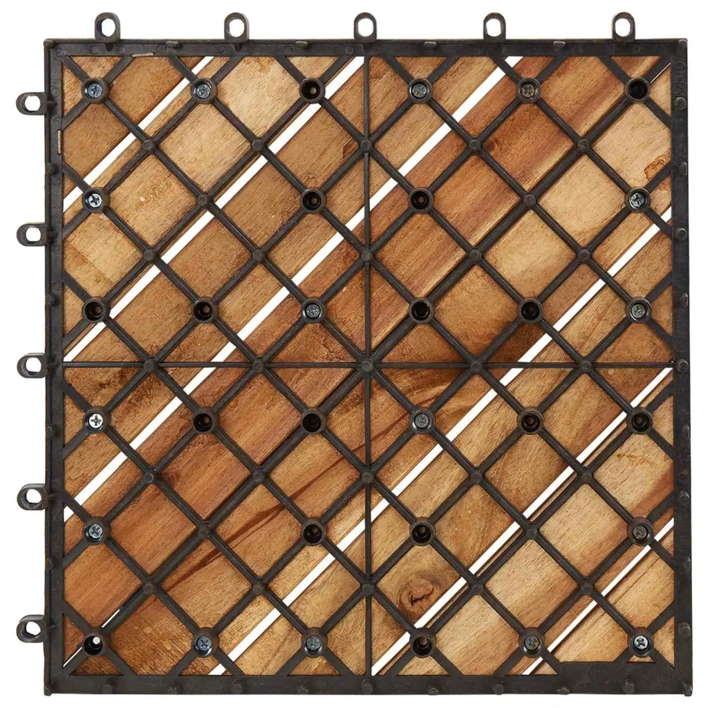Piastrella per Decking 20 pcs Marrone 30 x 30 cm 3444892