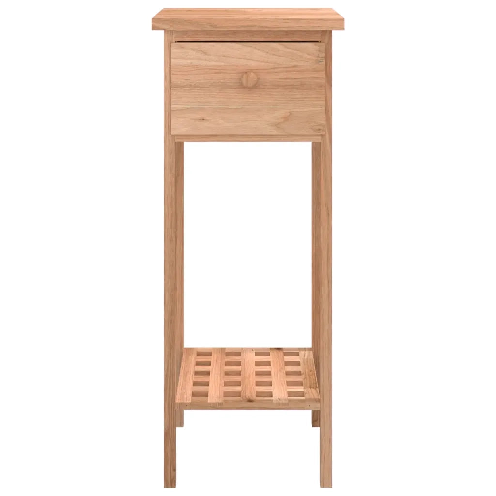 Tavolino | Tavolo laterale con Cassetto 25x25x60 cm Legno Massello di Noce