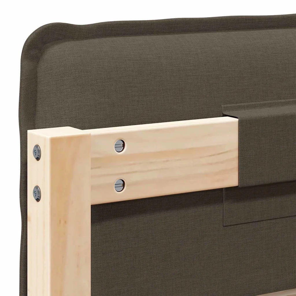 Testiera | Testata imbottita Grigio Naturale e Chiaro 80 cm Pino massello