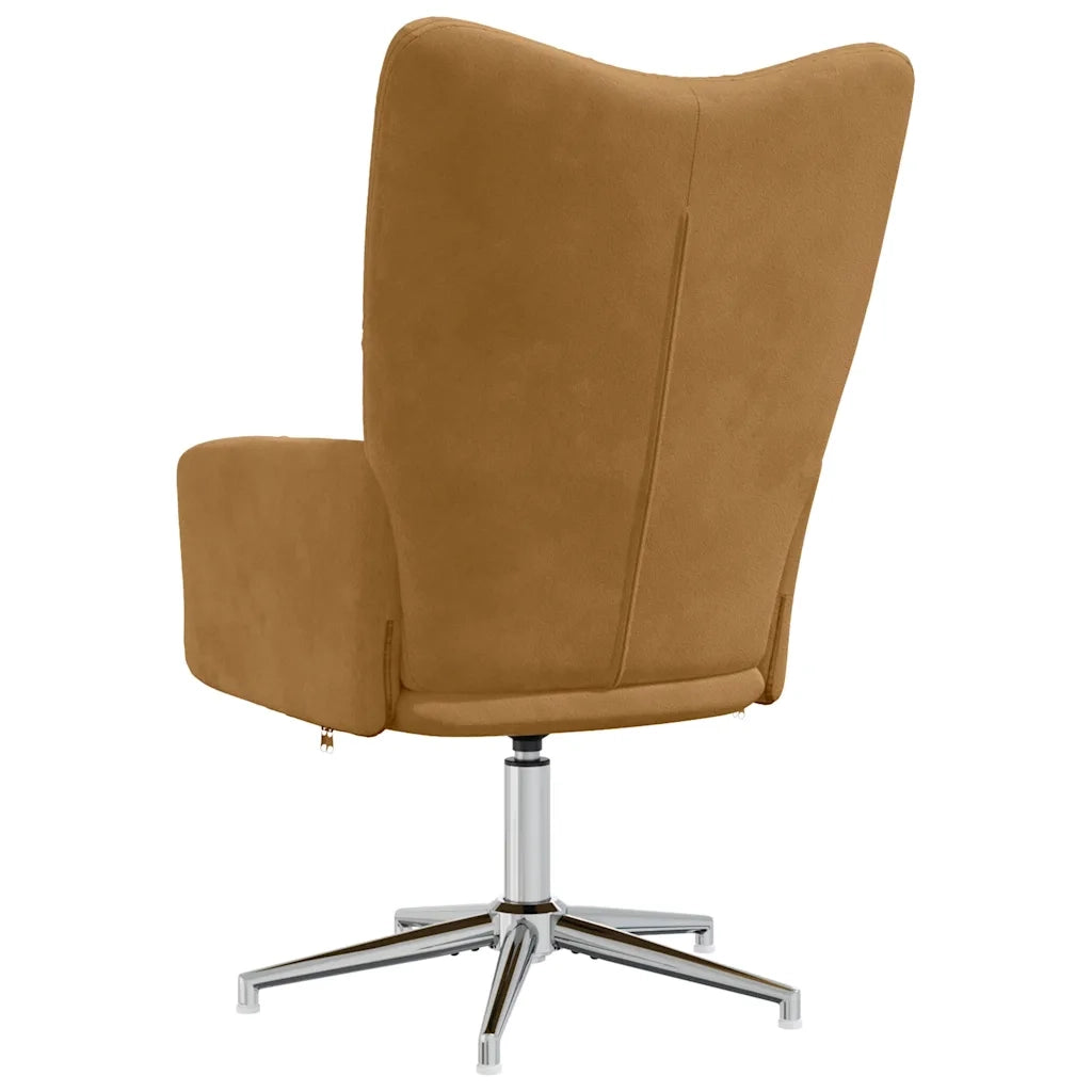 Sedia Relax Marrone in Velluto 328125