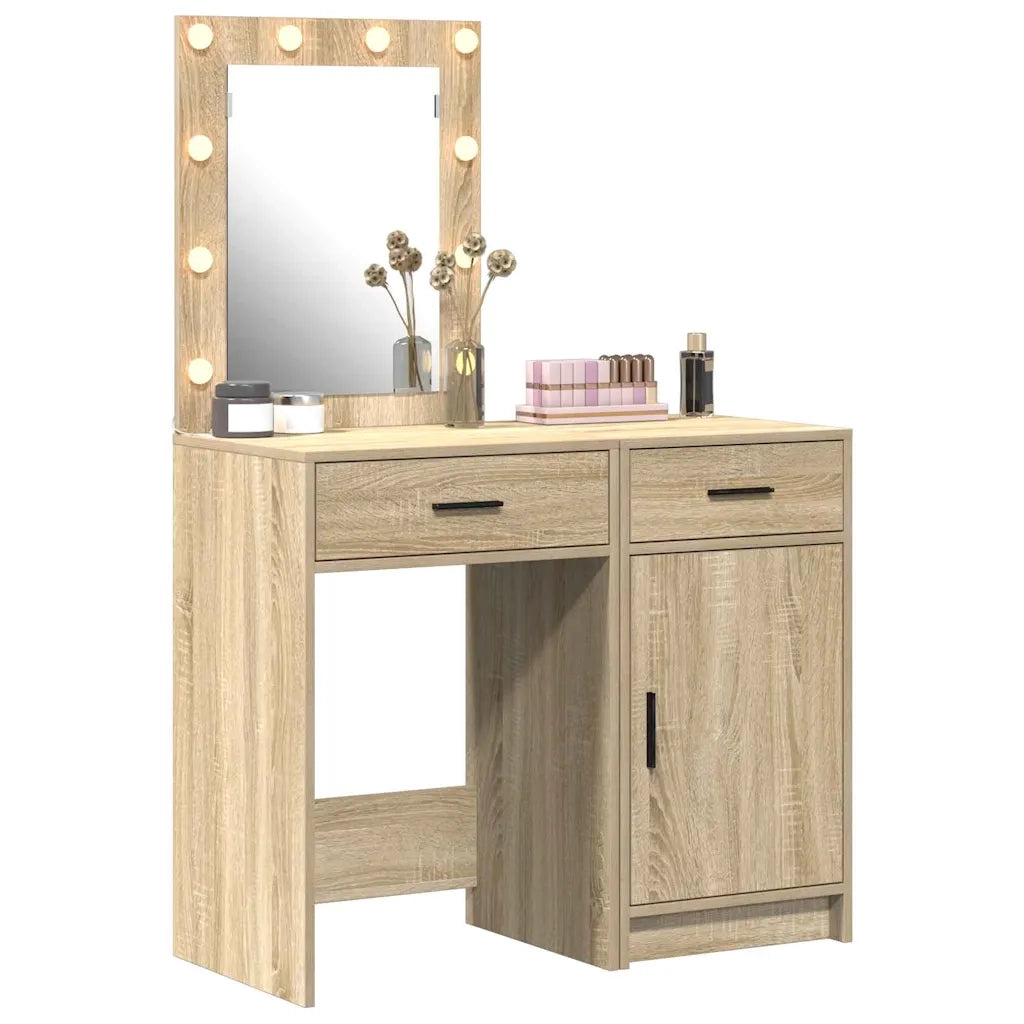 Tavolo da Trucco con cassetto 2 pcs Marrone 50 x 41 x 135 cm 3334238